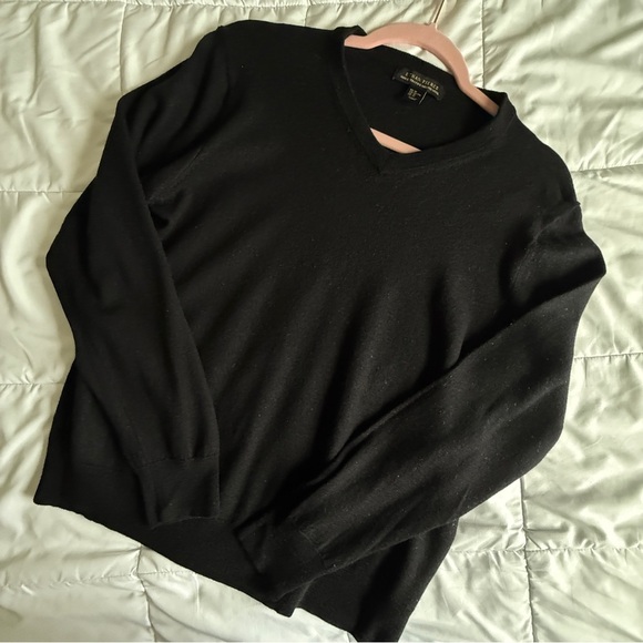 Ethan Pierce 100% Extra Fine Merino Wool Sweater Black Size XL - Picture 3 of 6